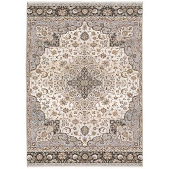 StyleHaven Mascotte Majestic Medallion Traditional Fringed Area Rug