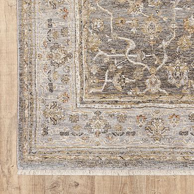 StyleHaven Mascotte Floral Traditional Fringed Area Rug