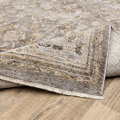 StyleHaven Mascotte Floral Traditional Fringed Area Rug