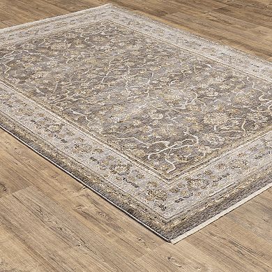 StyleHaven Mascotte Floral Traditional Fringed Area Rug