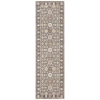 StyleHaven Mascotte Vintage Floral Fringed Area Rug