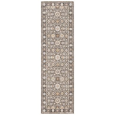 StyleHaven Mascotte Vintage Floral Fringed Area Rug