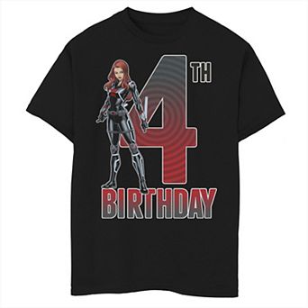 Boys 8-20 Marvel Black Widow 4th Birthday Graphic Tee
