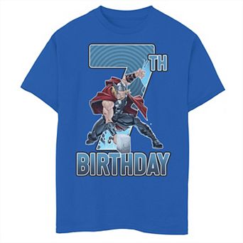 Boys 8-20 Marvel Thor Hammer 7th Birthday Graphic Tee