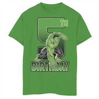 Boys 8-20 Marvel Hulk Smash 5th Birthday Graphic Tee