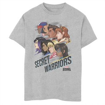 Boys 8-20 Marvel Secret Warriors Full Cast Side Profile Graphic Tee
