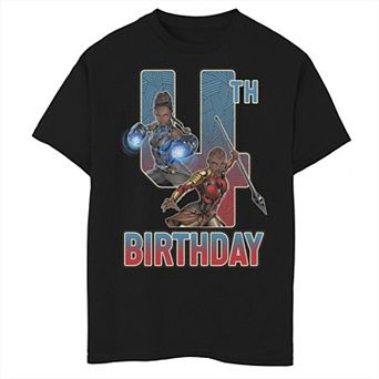 Boys 8-20 Marvel Shuri and Okoye 4th Birthday Graphic Tee