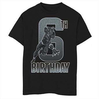 Boys 8-20 Marvel Black Panther Action Pose 6th Birthday Graphic Tee