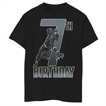 Boys 8-20 Marvel Black Panther Action Pose 7th Birthday Graphic Tee