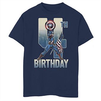 Boys 8-20 Marvel Captain America 4th Birthday Graphic Tee