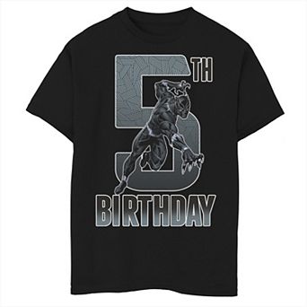 Boys 8-20 Marvel Black Panther Action Pose 5th Birthday Graphic Tee