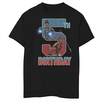 Boys 8-20 Marvel Shuri and Okoye 5th Birthday Graphic Tee