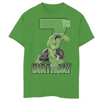Boys 8-20 Marvel Hulk Smash 7th Birthday Graphic Tee