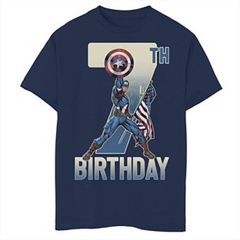 Boys 8-20 Marvel Captain America 7th Birthday Graphic Tee