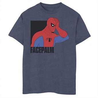 Boys 8-20 Marvel Spider-Man Facepalm Vintage Portrait Graphic Tee