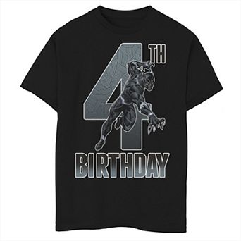 Boys 6-20 Marvel Black Panther Action Pose 4th Birthday Graphic Tee