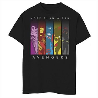 Boys 8-20 Marvel Avengers More Than A Fan Colorful Panel Silhouette Graphic Tee