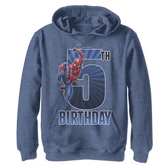 Boys 8-20 Marvel Spider-Man Swinging 5th Birthday Graphic Fleece Hoodie