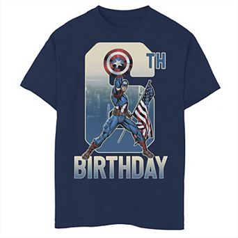 Boys 8-20 Marvel Captain America 6th Birthday Graphic Tee
