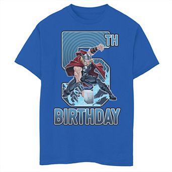 Boys 8-20 Marvel Thor 5th Bday Graphic Tee