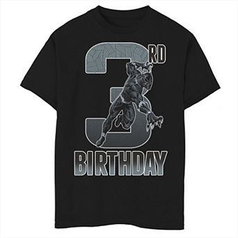 Boys 8-20 Marvel Black Panther Action Pose 3rd Birthday Graphic Tee