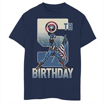Boys 8-20 Marvel Captain America 5th Birthday Graphic Tee