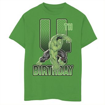 Boys 8-20 Marvel Hulk Smash 4th Birthday Graphic Tee