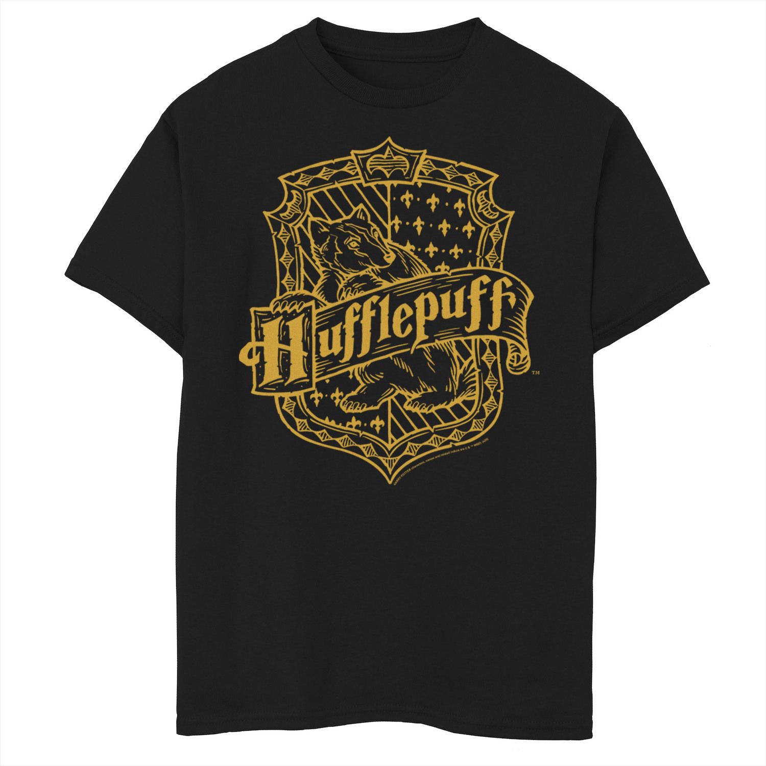 Image for Harry Potter Boys 8-20 Hufflepuff Dark Detailed Crest Graphic Tee at Kohl's.
