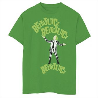 Boys 8-20 Beetlejuice Chant Portrait Text Graphic Tee