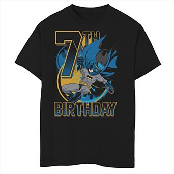 Boys 8-20 DC Comics Batman 7th Birthday Action Shot Graphic Tee