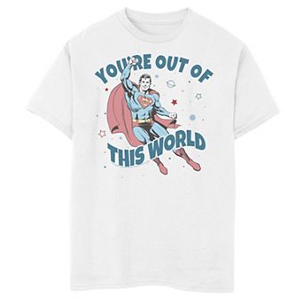 Boys 8-20 DC Comics Valentine's Day Superman You're Out Of This World Graphic Tee