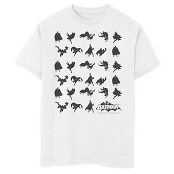 Boys 8-20 DC Comics Batman Silhouette Action Poses Graphic Tee