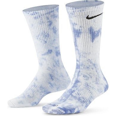 Women's Nike Everyday Plus Cushioned Tie-Dye Crew Socks 2-Pack