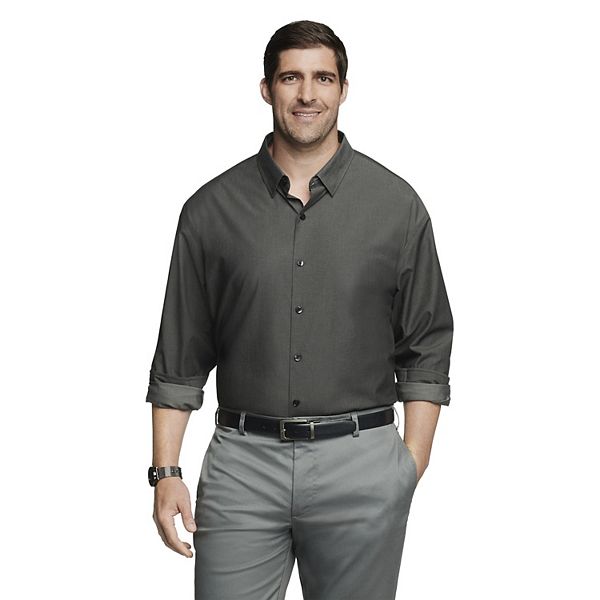 Van Heusen Mens Big-Tall Big and Tall Never Tuck Long Sleeve Shirt
