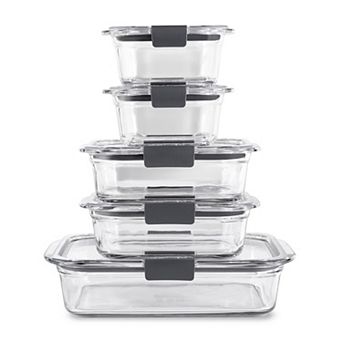 Rubbermaid Brilliance 10 pc Glass Food Storage Container Set
