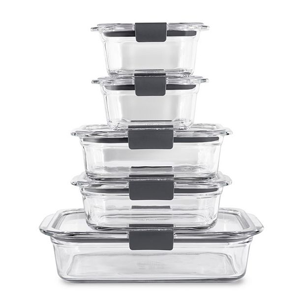 Rubbermaid 10pc Brilliance Leak Proof Food Storage Containers With