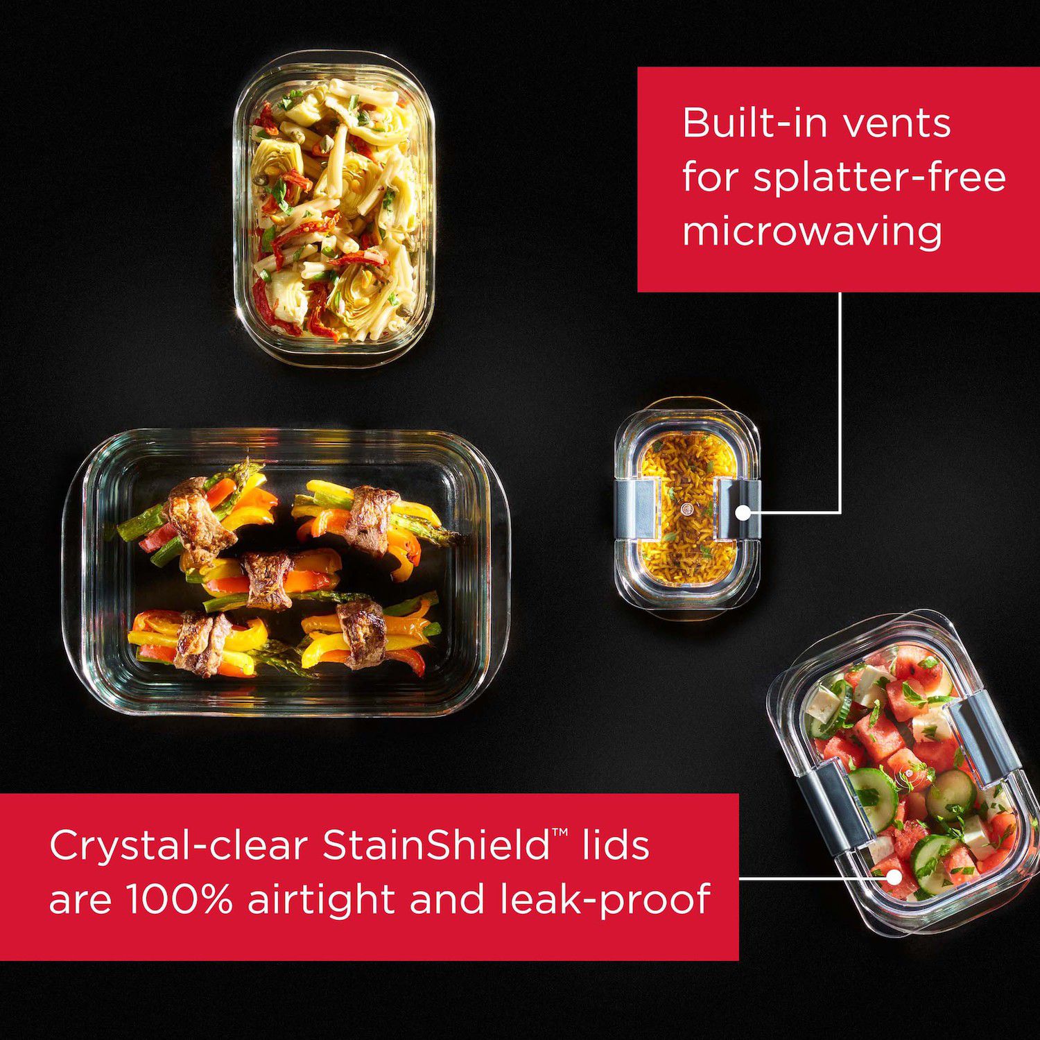 Brilliance Glass Storage Food Containers - Thumbnail 4