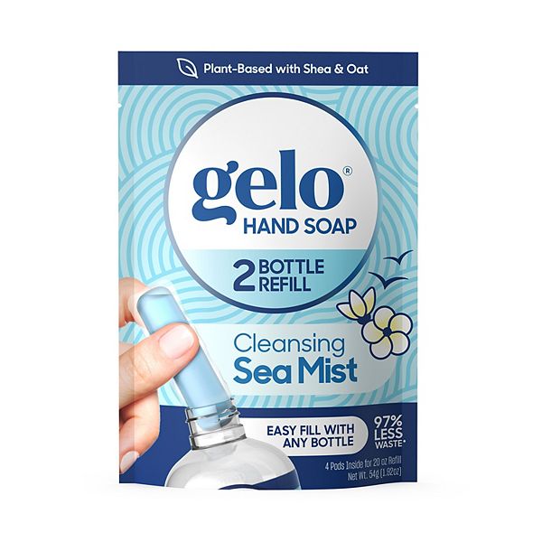 Gelo Liquid Gel Hand Soap Refill Pods Cleansing Sea Mist, 20 fl oz