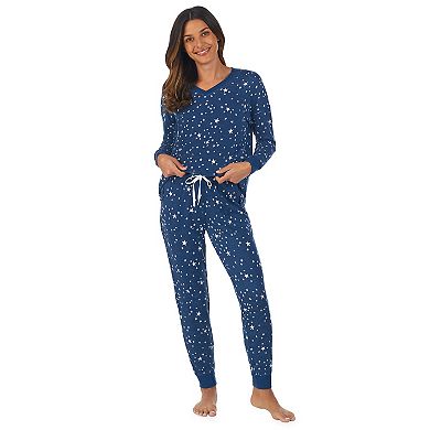 Women's Cuddl Duds® Sweater Knit V-Neck Pajama Top and Banded Bottom ...