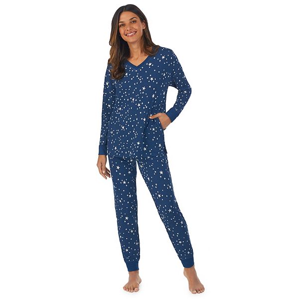 Women's Cuddl Duds® Sweater Knit V-Neck Pajama Top and Banded Bottom ...