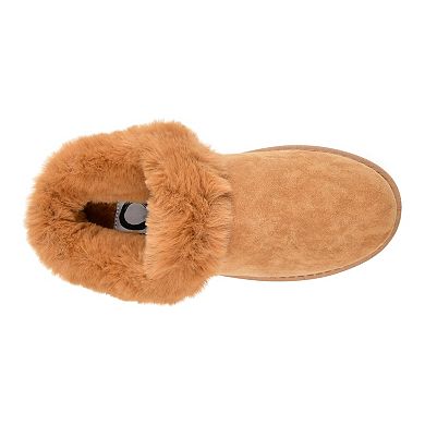 Journee Collection Whisp Women's Faux-Fur Trim Slippers