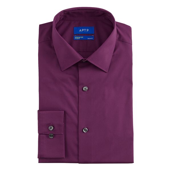 Men's Apt. 9® Premier Flex Slim-Fit Spread-Collar Dress Shirt