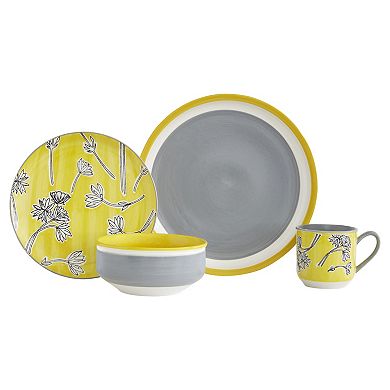 Baum Couleur Yellow 16-pc. Dinnerware Set