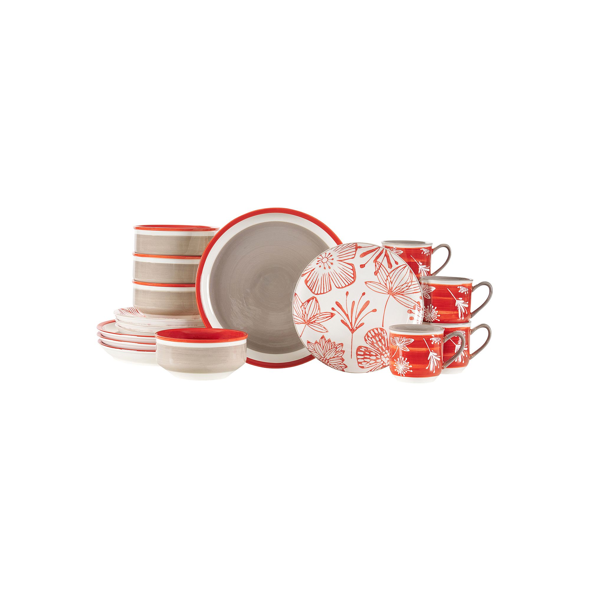 Baum Couleur Red 16-pc. Dinnerware Set
