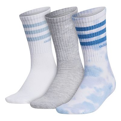 Women s adidas 3 Stripe Tie Dye Crew Sock 3 Pack