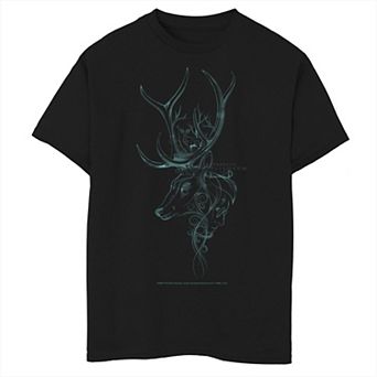 Boys 8-20 Deathly Hallows 2 Patronum Blue Hue Outline Graphic Tee