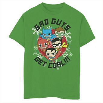 Boys 8-20 DC Comics Justice League Bad Guys Get Coal Christmas Graphic Tee