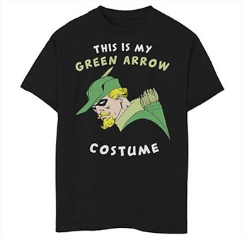 Boys 6-20 DC Comics This Is My Green Arrow Costume Text Graphic Tee