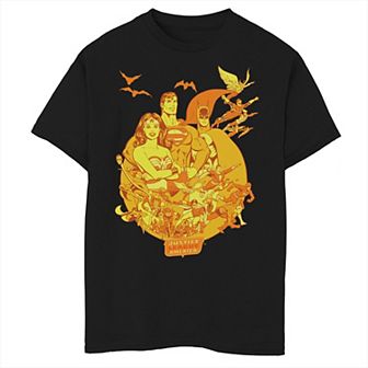 Boys 8-20 DC Comics Justice League America Hero Collage Halloween Graphic Tee