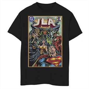 Boys 8-20 DC Comics Justice League of America Comic Cover Graphic Tee